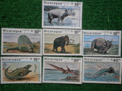 Лот: 9516304. Фото: 1. Марки, Динозавры, Никарагуа, 1987. Марки