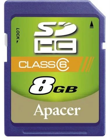 Лот: 3517767. Фото: 1. Карта памяти Apacer SD SDHC 8GB... Карты памяти