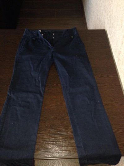 Лот: 6832103. Фото: 1. Zara штанцы 42-44 темно-синие. Брюки, шорты