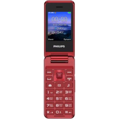 Лот: 22027531. Фото: 1. Телефон Philips Xenium E2601 Красный. Кнопочные мобильные телефоны