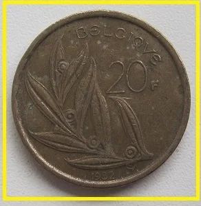 Лот: 14796244. Фото: 1. Бельгия 20 франков 1982 (надпись... Европа