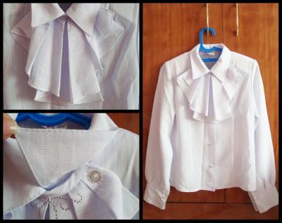 Лот: 3323938. Фото: 1. новая блузка , воротник отстегивается. Рубашки, блузки, водолазки