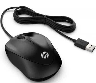 Лот: 11390771. Фото: 1. Мышь проводная HP 1000 (Black... Клавиатуры и мыши