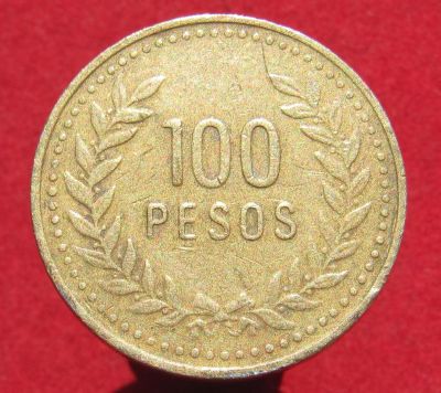 Лот: 15968618. Фото: 1. Колумбия 100 песо, 1992г. Остальные страны