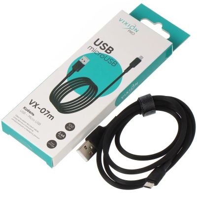 Лот: 24083987. Фото: 1. Кабель Vixion, VX-07m, microUSB... Зарядные устройства, блоки питания, адаптеры сетевые для смартфонов