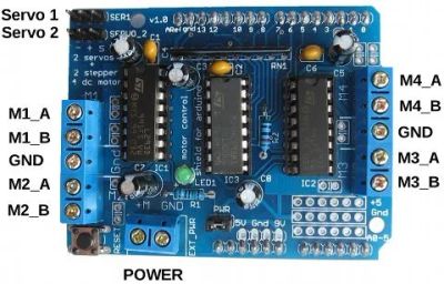 Лот: 3586806. Фото: 1. Драйвер двигателей Arduino Motor... Микроконтроллеры