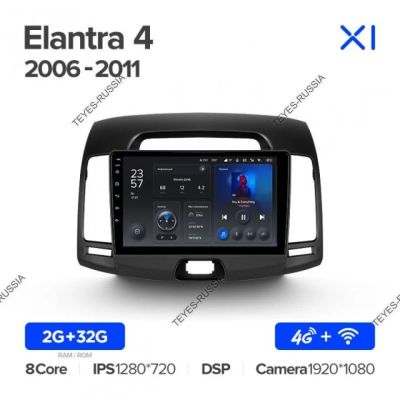 Лот: 20758715. Фото: 1. Магнитола Teyes X1 Elantra 4 HD... Автомагнитолы