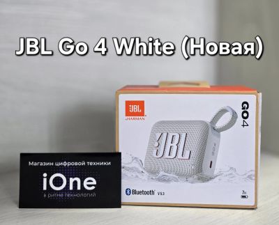 Лот: 25064068. Фото: 1. JBL Go 4 White (Новая). Портативные, беспроводные колонки
