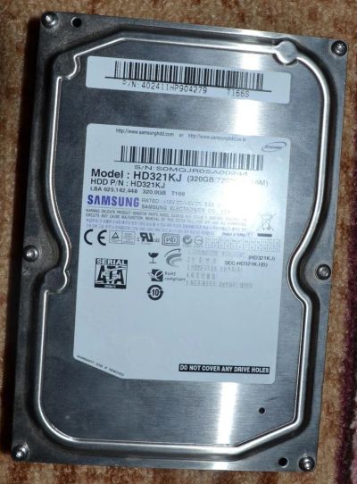 Лот: 6037856. Фото: 1. HDD 320Гб Samsung HD321KJ. Жёсткие диски (HDD)