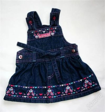 Лот: 2058745. Фото: 1. Сарафан джинсовый baby baby 0-3... Платья, сарафаны