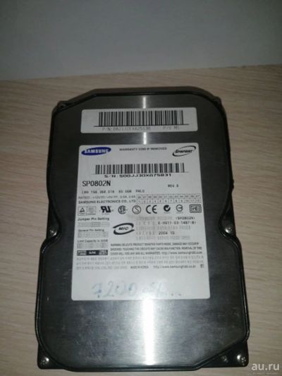 Лот: 18267007. Фото: 1. Жесткий диск Samsung SP0802N. Жёсткие диски (HDD)