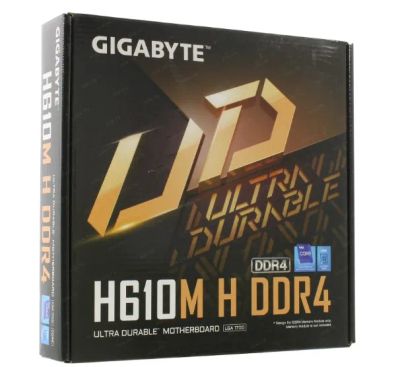 Лот: 19336482. Фото: 1. Материнская плата Gigabyte H610M... Материнские платы