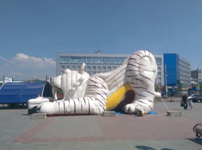 Лот: 8224131. Фото: 1. Батут, горка Тигр + комплект установки... Развлечения, досуг