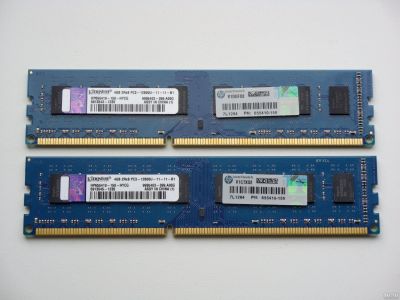 Лот: 15847996. Фото: 1. 8Gb (2x4Gb) DDR3 Kingston 1600Mhz... Оперативная память