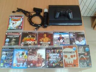 Лот: 5329239. Фото: 1. Playstation3 ( Ps3) 500 gb + 12... Игровые приставки, консоли