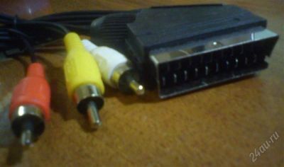 Лот: 1934215. Фото: 1. Кабель SCART -> Тюльпаны. Шнуры, кабели, разъёмы