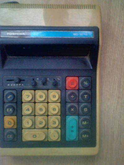 Лот: 11564655. Фото: 1. Electronic calculator Toshiba... Калькуляторы