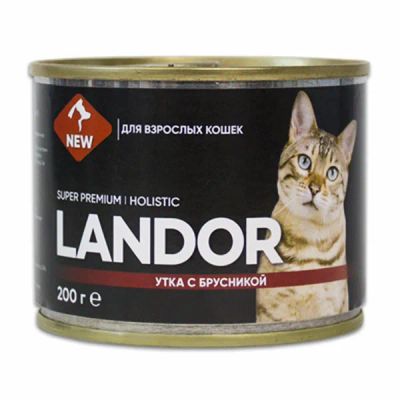 Лот: 19512803. Фото: 1. Консервы для кошек Landor (Ландор... Корма