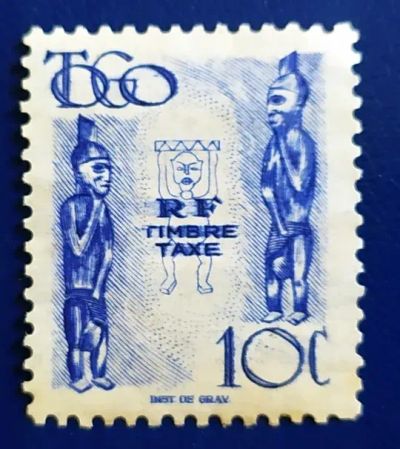 Лот: 21378045. Фото: 1. Того 1947 доплатная марка YT-T38. Марки