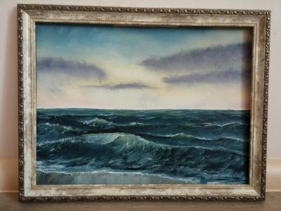 Лот: 4225255. Фото: 1. Картина "Морская". Масло. Холст. Картины, гравюры
