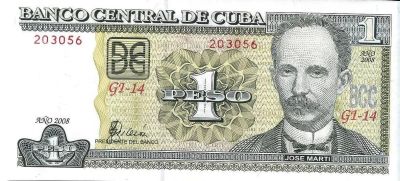 Лот: 19087722. Фото: 1. 1 песо 2008 год. Куба . Америка