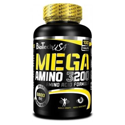 Лот: 10869085. Фото: 1. Mega Amino 3200 100 таб. BioTech... Спортивное питание, витамины