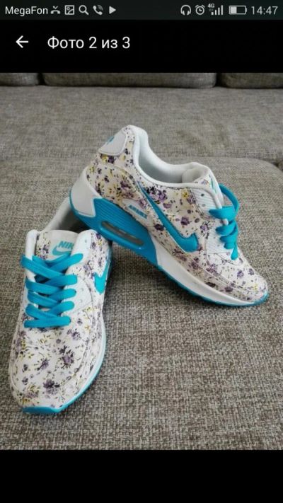 Лот: 7445947. Фото: 1. Арт. О-03 Кроссовки Nike белые... Кеды, кроссовки, слипоны
