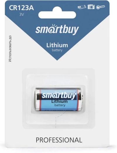 Лот: 18197172. Фото: 1. Батарейка Smartbuy CR123A 3V... Батарейки, аккумуляторы, элементы питания