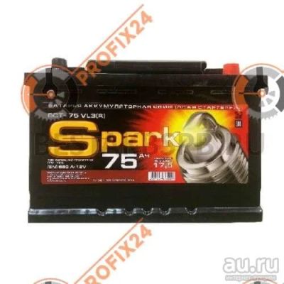 Лот: 13288916. Фото: 1. Аккумулятор SPARK 75 А/Ч, Обратная... Аккумуляторы