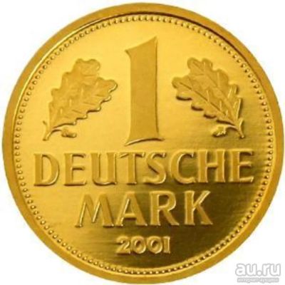 Лот: 9366136. Фото: 1. Монета золотая, 2001, 1 Deutsche... Германия и Австрия