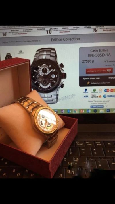 Лот: 9701235. Фото: 1. Продам Часы Casio edifice efe... Оригинальные наручные часы