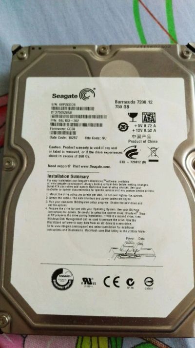 Лот: 13996260. Фото: 1. Seagate 750gb. Жёсткие диски (HDD)