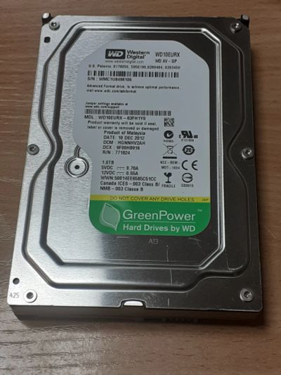 Лот: 22183732. Фото: 1. HDD 1TB WD (жесткий диск SATA... Жёсткие диски