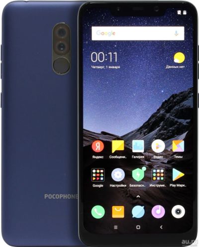 Лот: 12158951. Фото: 1. Xiaomi Pocophone F1 БУ синий... Смартфоны