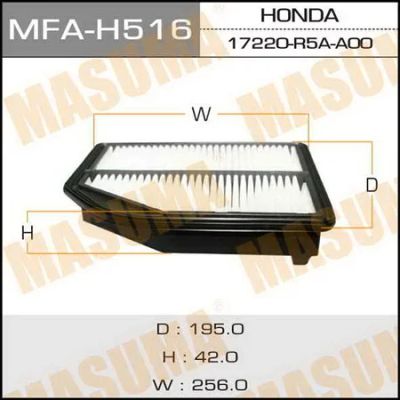 Лот: 18584489. Фото: 1. Воздушный фильтр lhd masuma honda... Расходные материалы