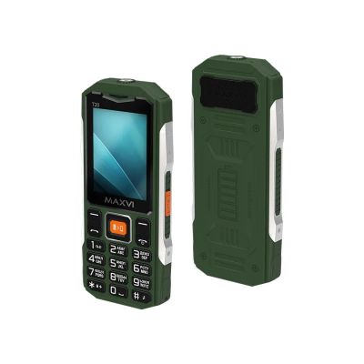 Лот: 25021347. Фото: 1. Сотовый Maxvi T20 Green 2sim/2... Кнопочные мобильные телефоны