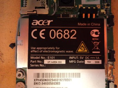 Лот: 6009505. Фото: 1. Плата Acer E101. Микросхемы и платы