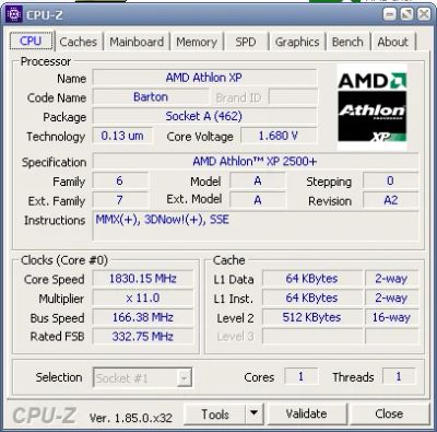 Лот: 578381. Фото: 1. Athlon XP 2500+ 1.83 GHz (Socket... Процессоры