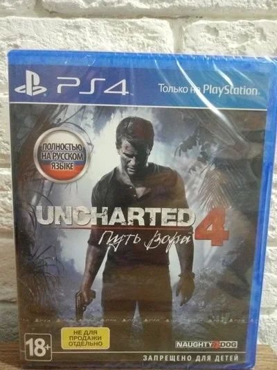 Лот: 11656965. Фото: 1. Uncharted 4 ps4 диск новый. Игры для консолей