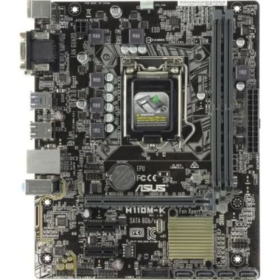 Лот: 14585585. Фото: 1. Мат.плата S1151 Asus H110M-K... Материнские платы