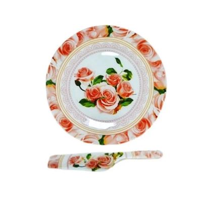 Лот: 17018476. Фото: 1. Тортница стеклянная 300 мм Розы... Кухонные аксессуары