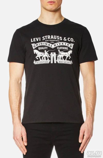 Лот: 10190572. Фото: 1. футболка Levis Two Horse р L пр-во... Футболки, поло