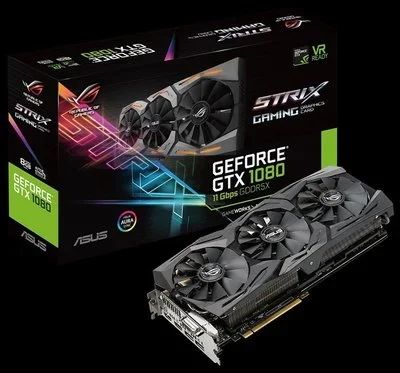 Лот: 17408569. Фото: 1. Asus ROG strix GTX1080 O8G 11gbps. Видеокарты