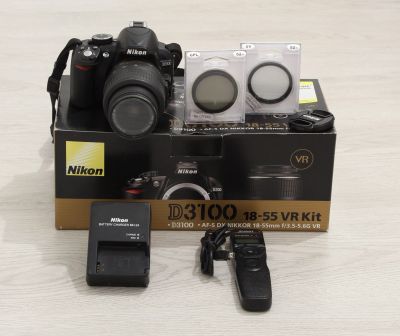 Лот: 16547601. Фото: 1. Nikon D3100 Kit 18-55 VR. Цифровые зеркальные