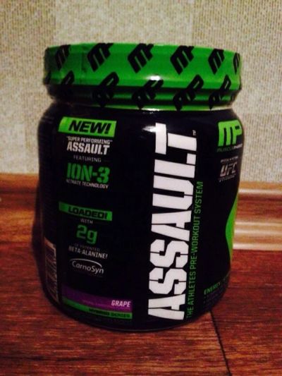 Лот: 4562333. Фото: 1. MusclePharm NEW Assault 435g виноград... Спортивное питание, витамины