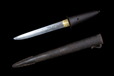 Лот: 15143636. Фото: 1. 154 Нож айкути. Япония. XIX в. Оружие