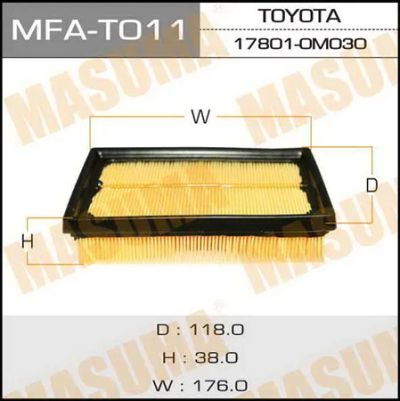 Лот: 18584490. Фото: 1. Воздушный фильтр masuma toyota... Расходные материалы