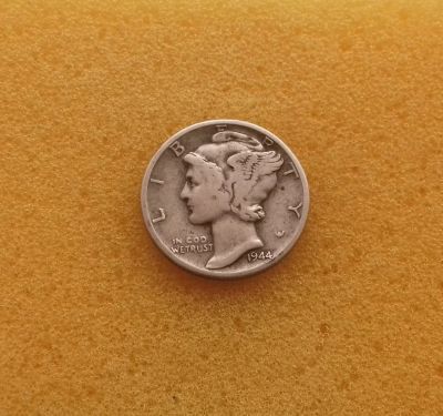 Лот: 9347308. Фото: 1. 10 центов (дайм) ONE DIME 1944... Америка
