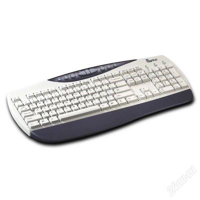 Лот: 1292170. Фото: 1. Клавиатура GENIUS KB-09 PS/2 white. Клавиатуры и мыши