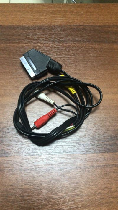 Лот: 21445456. Фото: 1. Шнур 3RCA-Scart. Шнуры, кабели, разъёмы